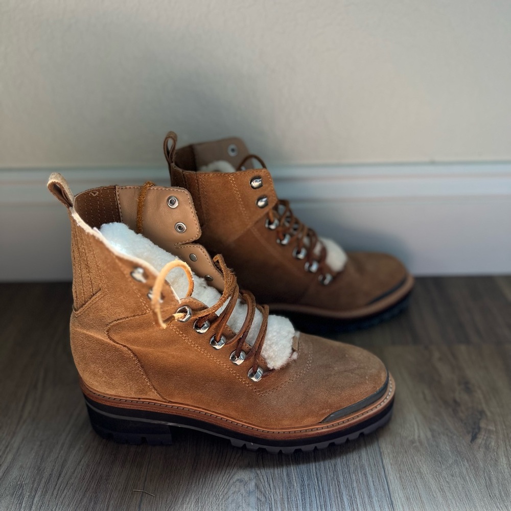 Marc Fisher Izzie Genuine Shearling Lug Sole Boot